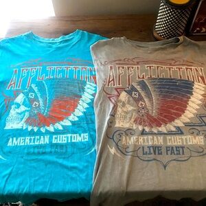 2 Affliction Men’s Shirts